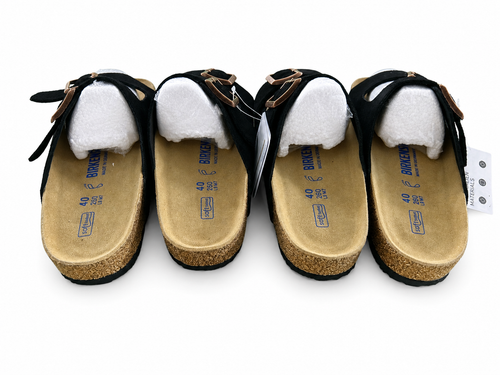 Womens Birkenstock Arizona Slide Sandal - Shimmering Black size 7 US